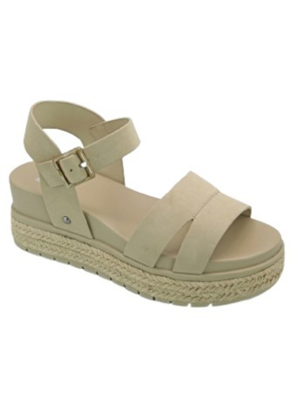 MIA Evana Platform Sandal in Neutral Beige Sz 8.5